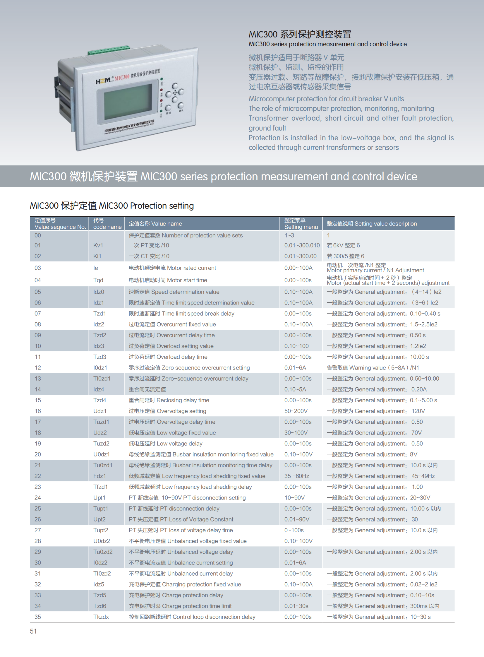 MIC300微机保护装置